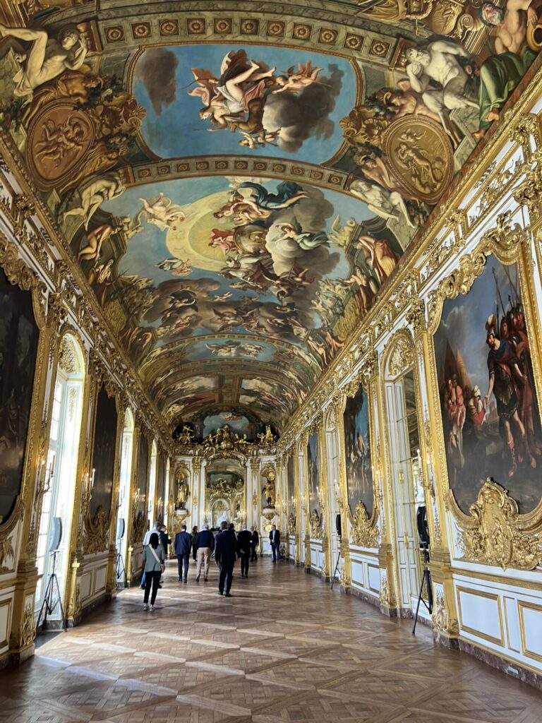 La photo montre la Galerie Dorée de la Banque de France lors de notre visite guidée